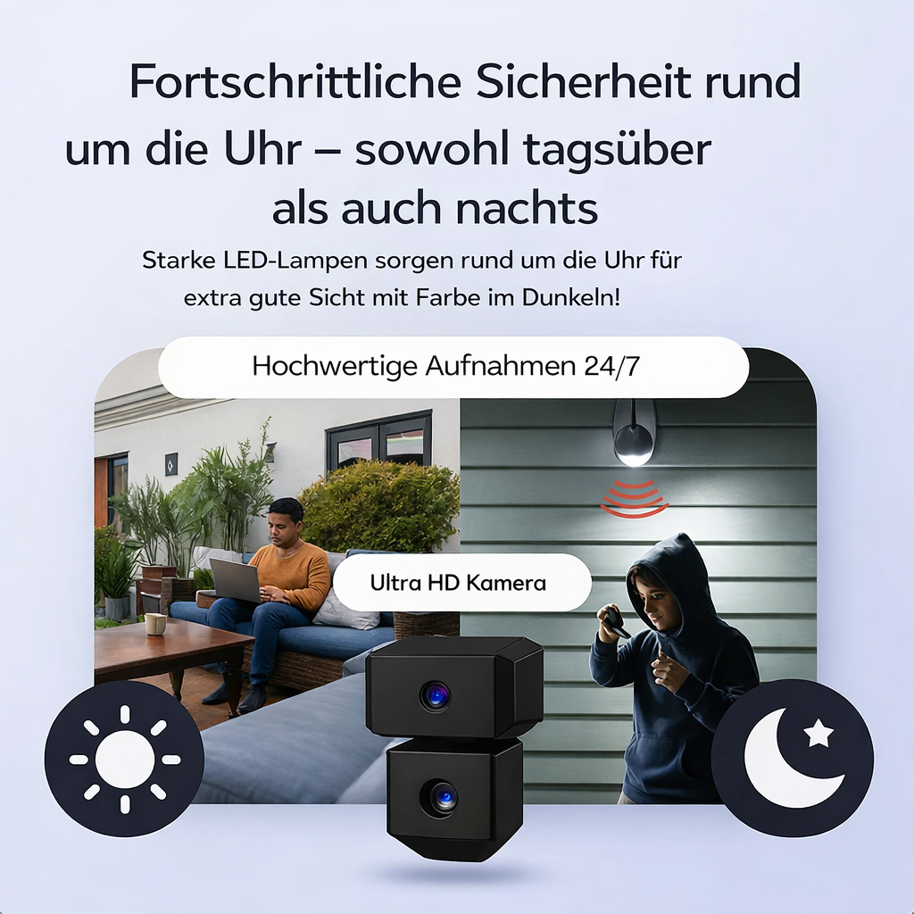 Sicherheitskamera Drahtlose | 4K-Nachtsicht | SafeCam Pro
