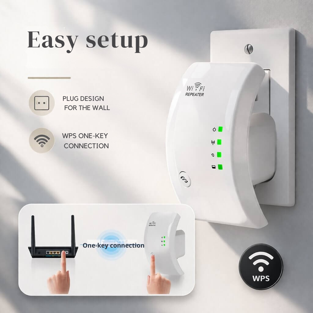 Signalverstärker | Mehr Reichweite | Einfache Plug and Play Einrichtung | WiFiora