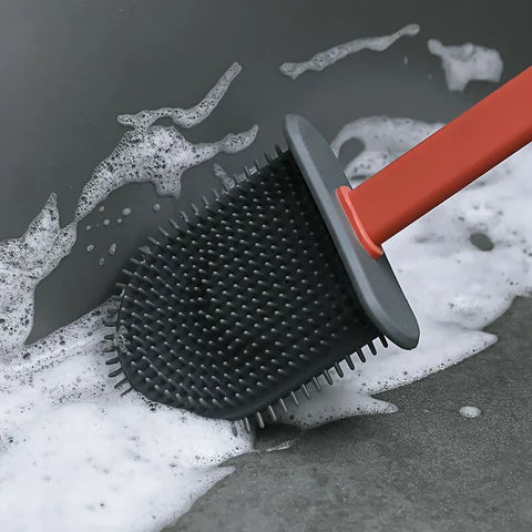 Silikonový toaletní kartáč | Flexibilní štětiny | Hygienický a snadno se čistí | FlexiClean