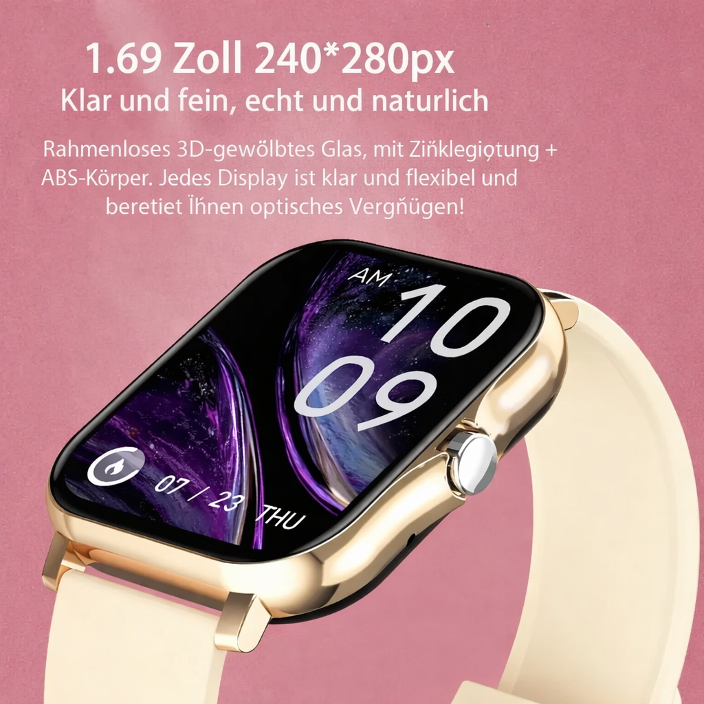 Smartwatch | Gesundheitsüberwachung | Lange Akkulaufzeit | Gebogenes Display | Healthora