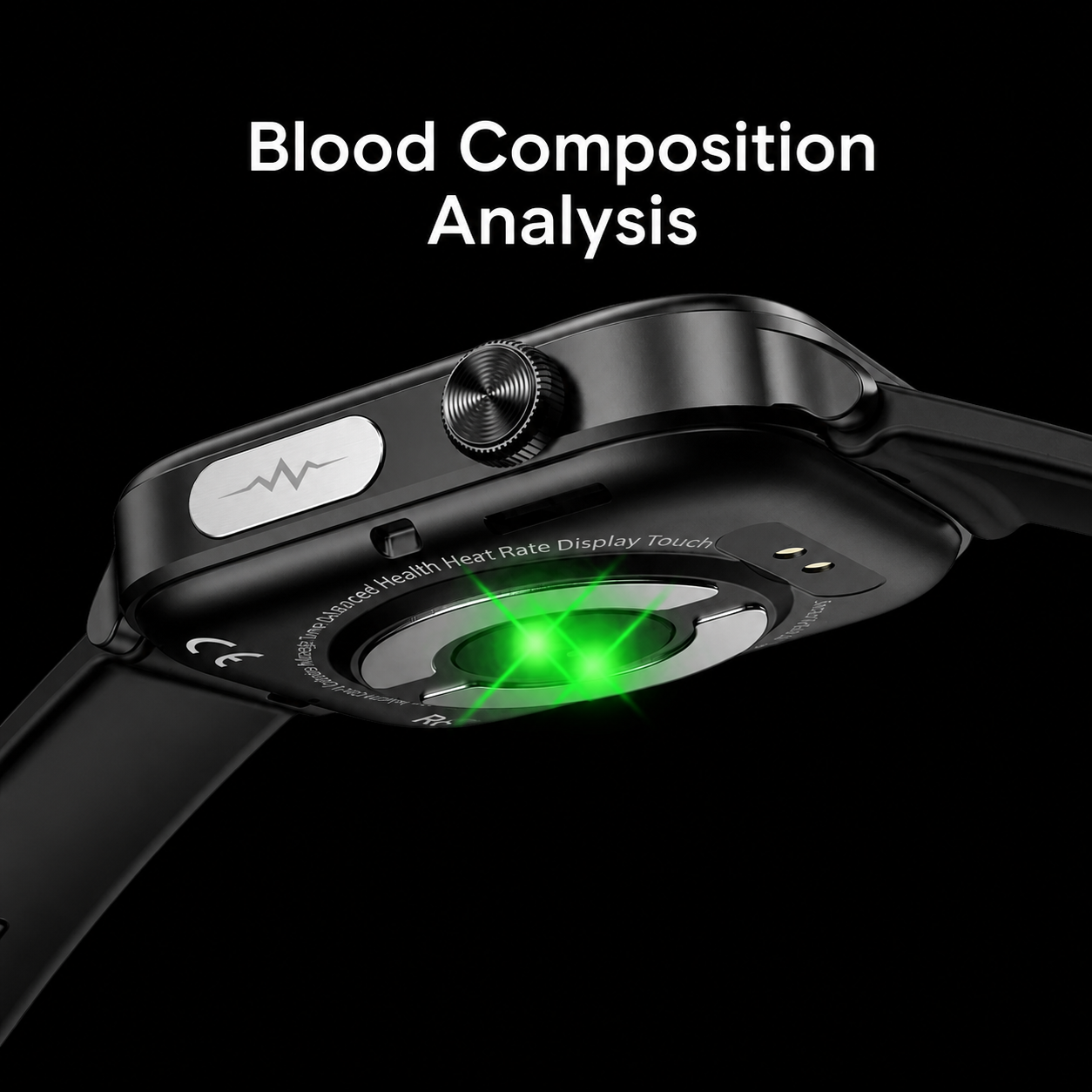 Smartwatch mit SOS-Notfallalarm und Sturzerkennung | Herzfrequenz-, Sauerstoff- und Aktivitätsmessung | Bluetooth und wasserdicht