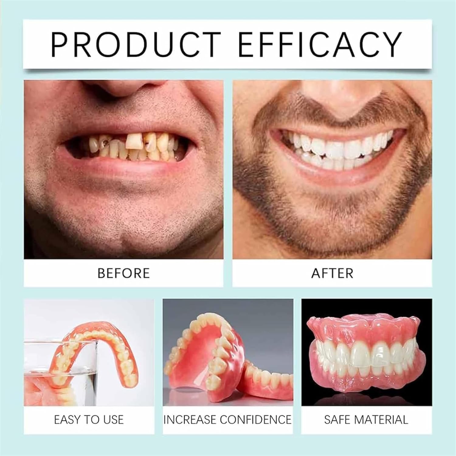 SmileGuard™ Silikonprothesenset – Lächeln Sie den ganzen Tag selbstbewusst ohne Verrutschen oder Schmerzen