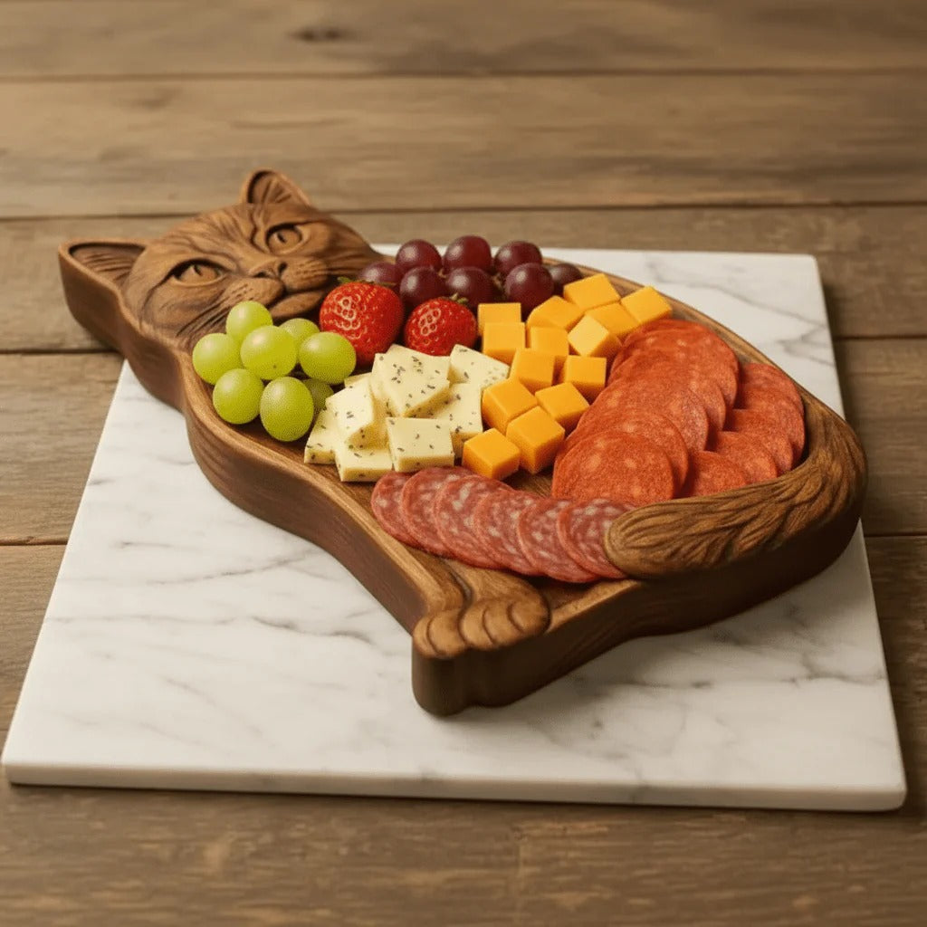 Snackplatte | Servierbrett aus Massivholz | In Tierform | NaturKueche