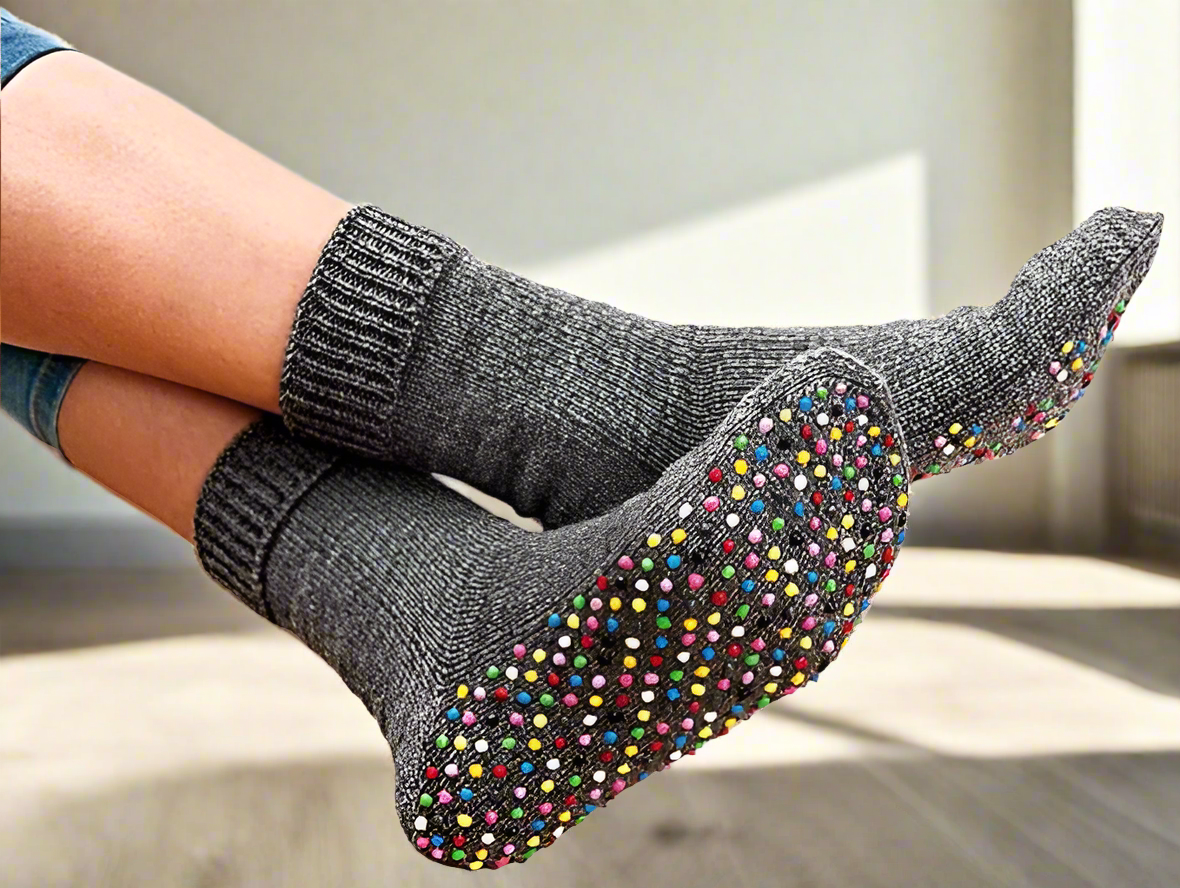 Socken-Kleber | Anti-Rutsch-Grip für sichere Schritte | Waschbare Textilbeschichtung für DIY-Socken | Socke Stopper