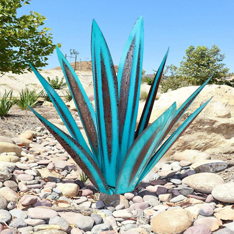 Lâmpada Solar de Agave para Jardim - Decoração | Feita à Mão | Aparência Enferrujada | Solarave