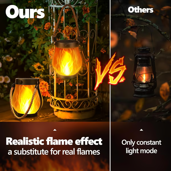 Solar-Gartenlaternen | Flammen-Effekt | Wetterfest | WildLight