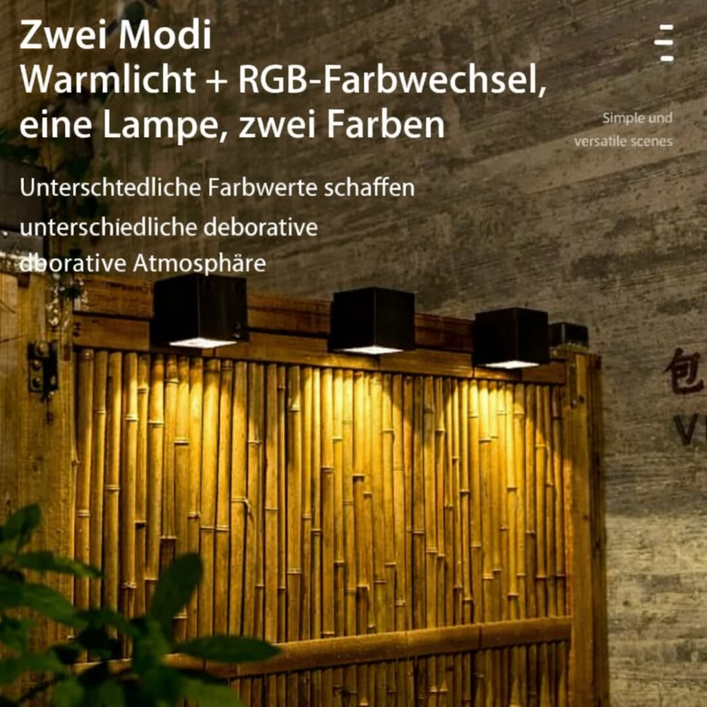 Solar LED Außenwandleuchte | IP65 | Modern & Wetterfest | Buenosaires