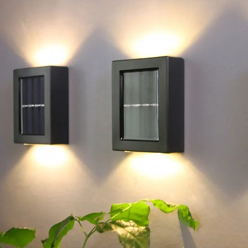 Solární venkovní LED nástěnné lampy | Svítivost 8 hodin | Bezdrátový pohybový senzor | Lumavex