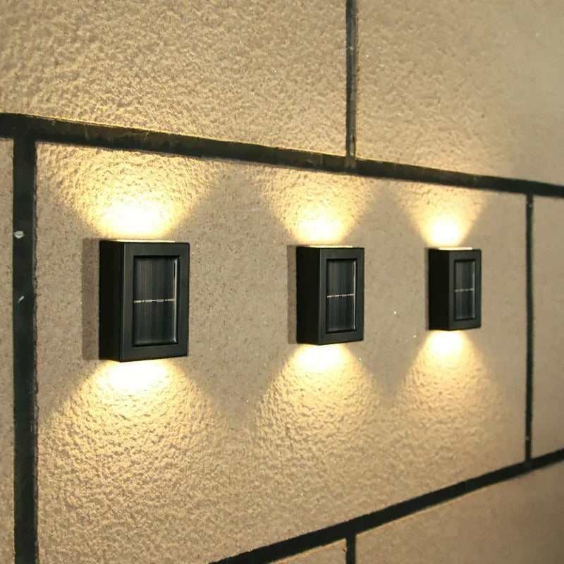 Solární venkovní LED nástěnné lampy | Svítivost 8 hodin | Bezdrátový pohybový senzor | Lumavex
