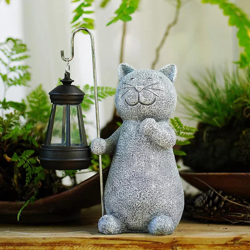 Solar-powered lighting | Cat figure | Weatherproof | Lumikitty