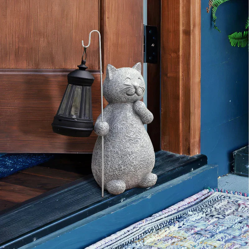 Solar-powered lighting | Cat figure | Weatherproof | Lumikitty