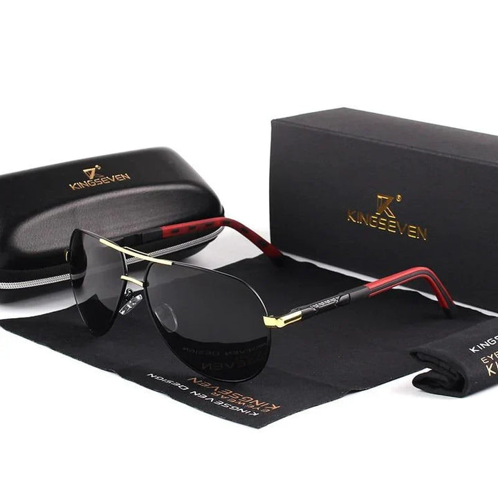 Sonnenbrille Herren polarisiert UV400 | Metallrahmen Pilotenform | Entspiegelt | Lennart