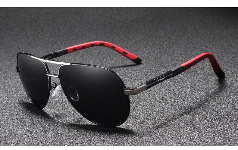 Sonnenbrille Herren polarisiert UV400 | Metallrahmen Pilotenform | Entspiegelt | Lennart