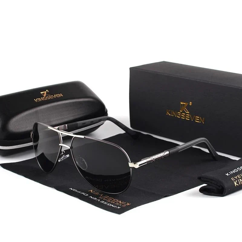 Sonnenbrille Herren polarisiert UV400 | Metallrahmen Pilotenform | Entspiegelt | Lennart