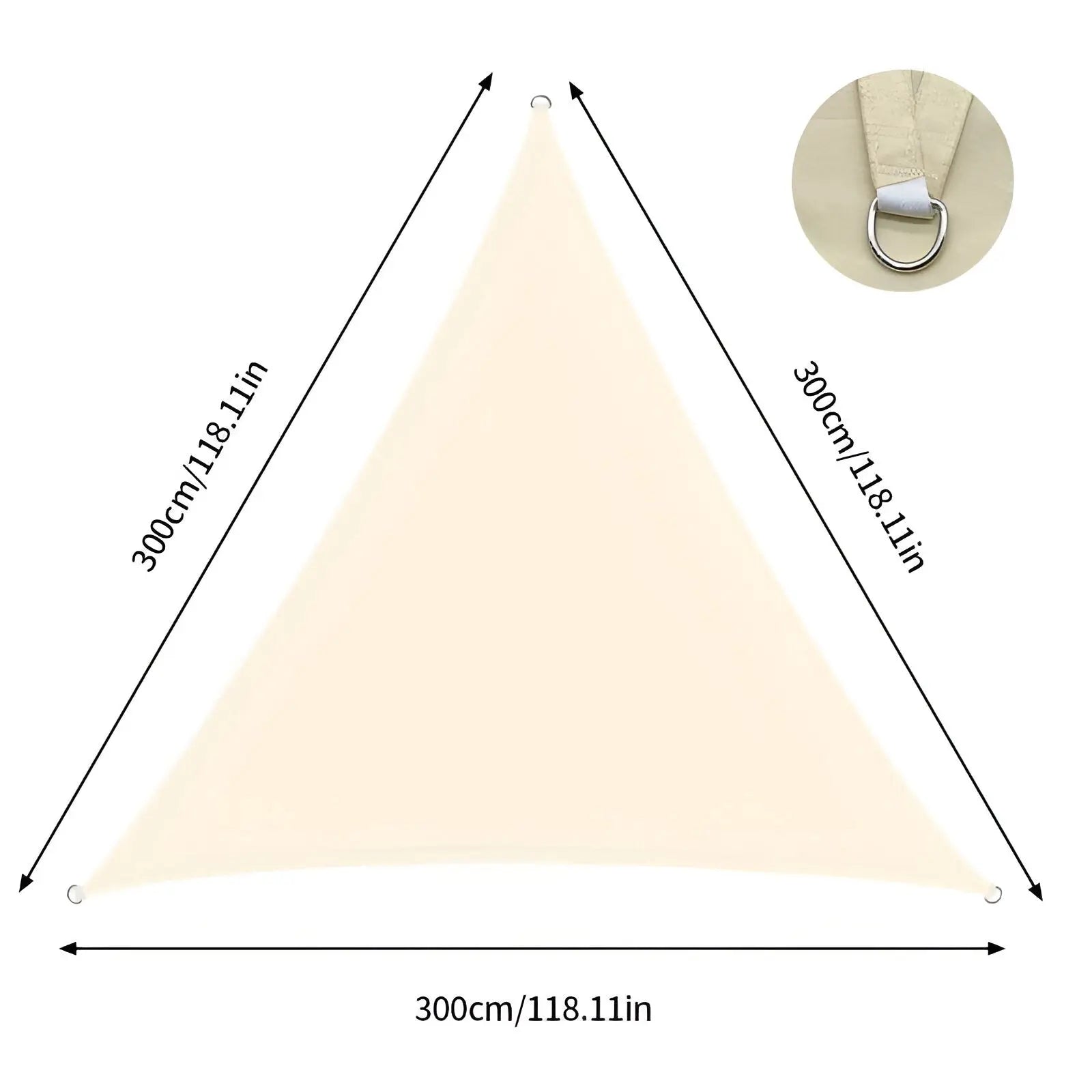 Sonnensegel | Dreieckige Schattenfläche für Terrasse | UV Schutz und wasserabweisend | AeriCover