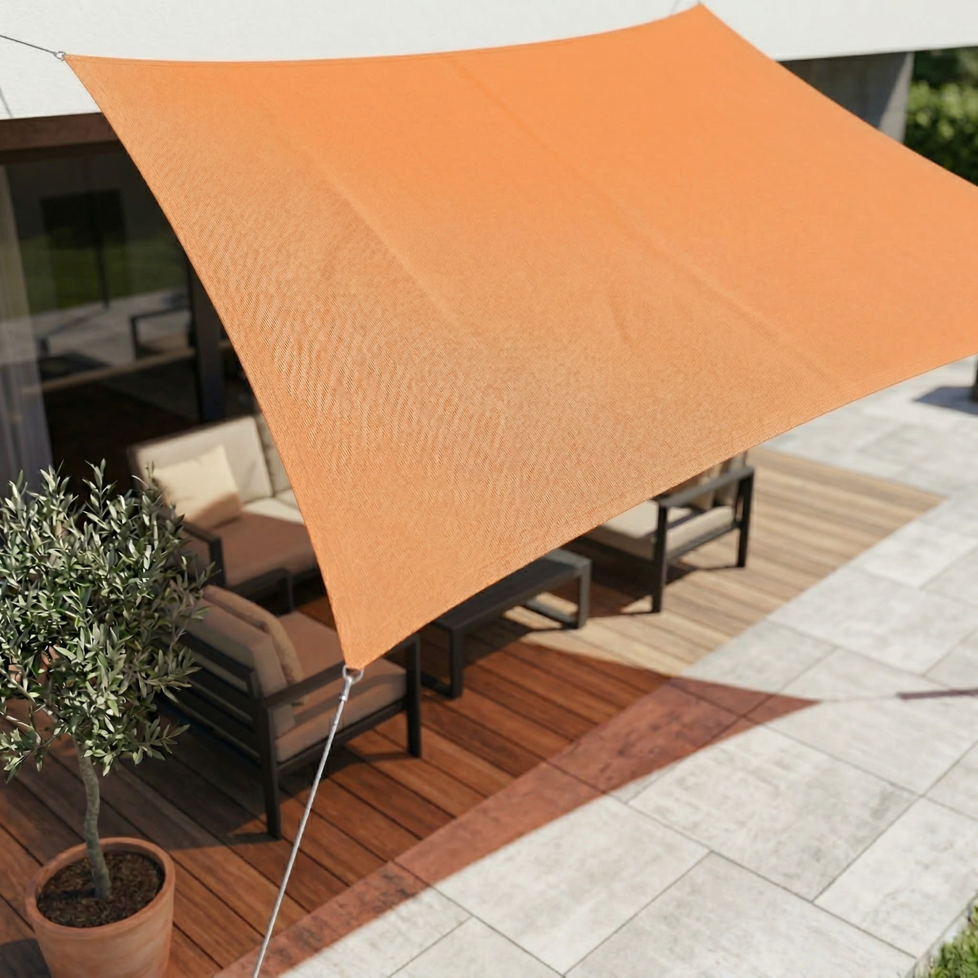 Sonnensegel Rechteckig Wasserdicht | Wasserdichtes Outdoor Gewebe | UV Schutz | SkyCover