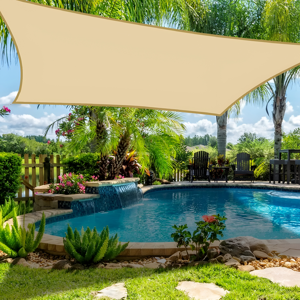 Sonnensegel Rechteckig Wasserdicht | Wasserdichtes Outdoor Gewebe | UV Schutz | SkyCover