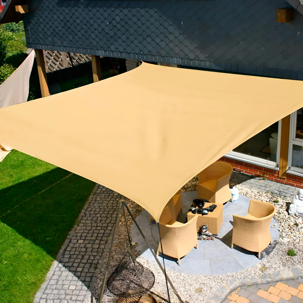 Sonnensegel Rechteckig Wasserdicht | Wasserdichtes Outdoor Gewebe | UV Schutz | SkyCover