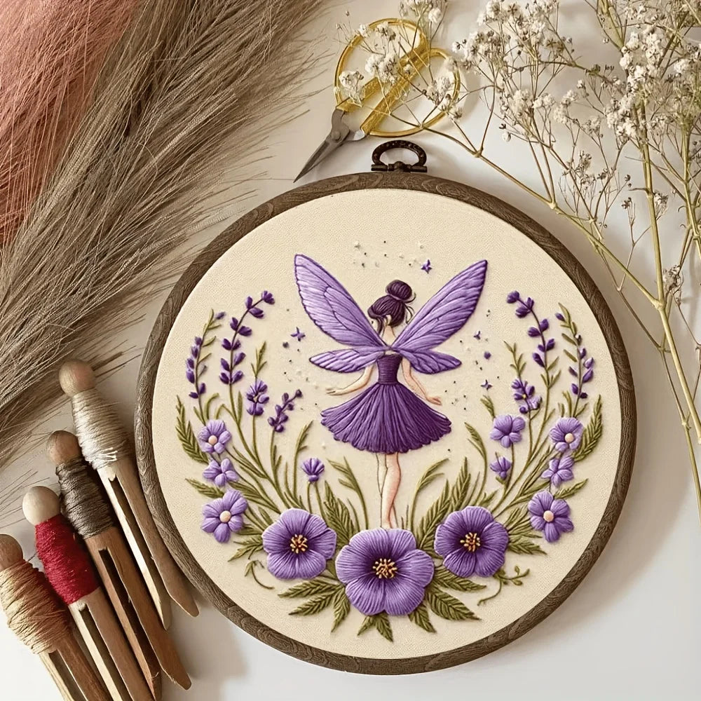 Stickset Feenmädchen | Vorgezeichnetes Motiv | Anleitung und Videos | CraftLuna