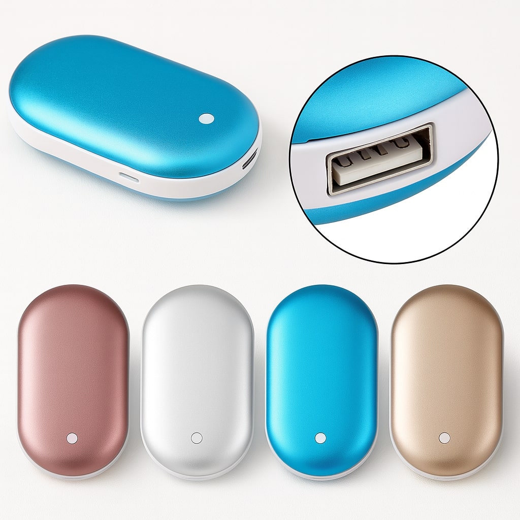 Taschenwärmer | Elektrischer Handwärmer mit Powerbank | 3 Heizstufen | HandHimmel