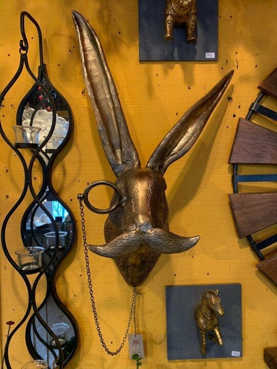 Tierkopf Wanddeko aus Kunstharz | Handbemalt, UV-beständig, mehrere Tiermotive | Blickfang für Wohnzimmer, Büro und Flur