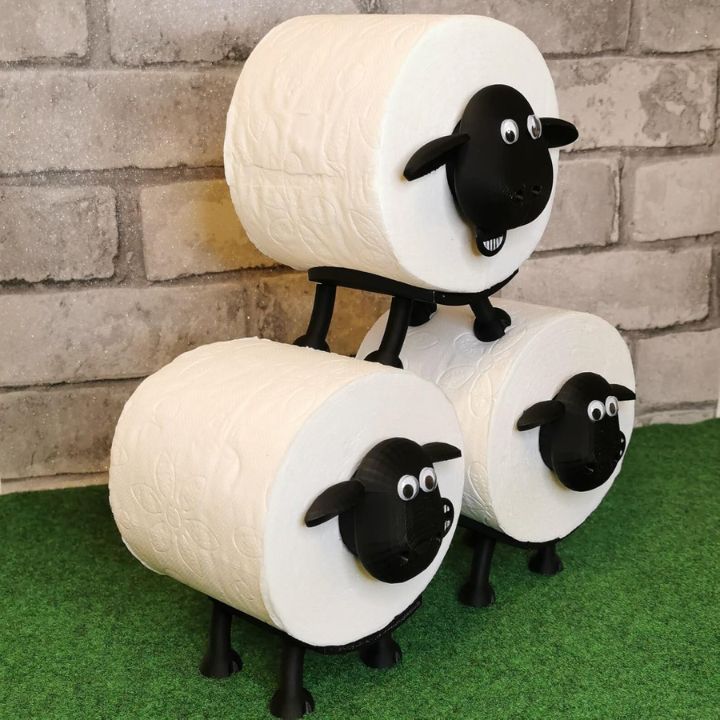 Toilettenpapierhalter | Badezimmer Deko | Freistehendes Schaf Design | Sheepy Sheets