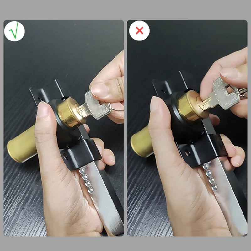 Torschloss mit Schlüssel | Rostbeständig | Federbolzen | GateSecure