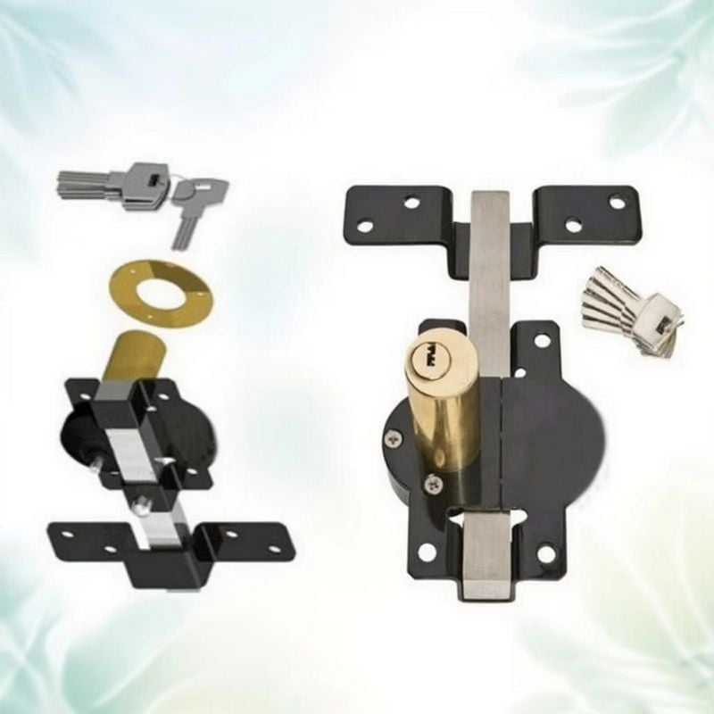 Torschloss mit Schlüssel | Rostbeständig | Federbolzen | GateSecure