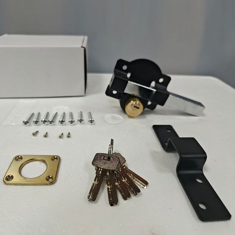 Torschloss mit Schlüssel | Rostbeständig | Federbolzen | GateSecure