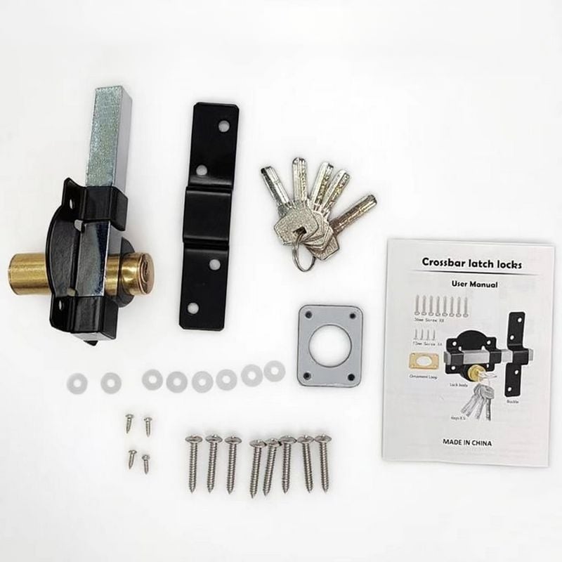 Torschloss mit Schlüssel | Rostbeständig | Federbolzen | GateSecure