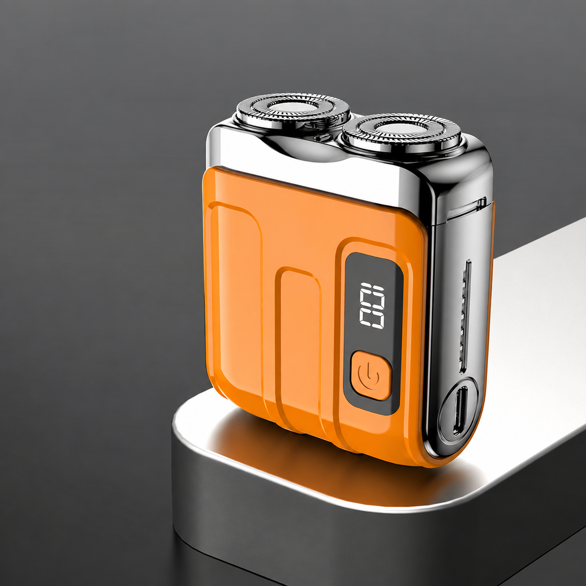 Portable Mini Electric Shaver | With Dual Blade Head | Beard Sensor & LED Display | PocketEdge