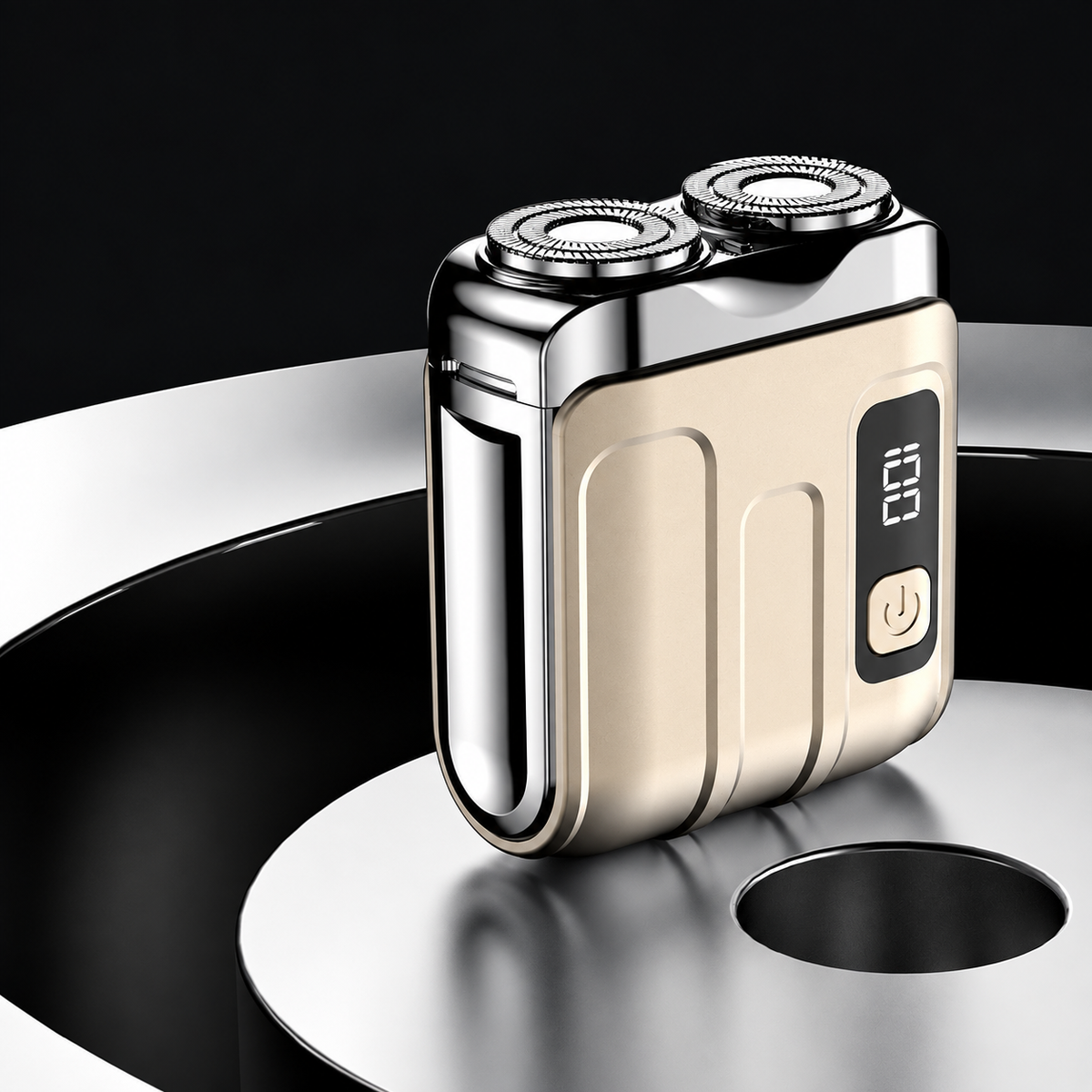 Portable Mini Electric Shaver | With Dual Blade Head | Beard Sensor & LED Display | PocketEdge