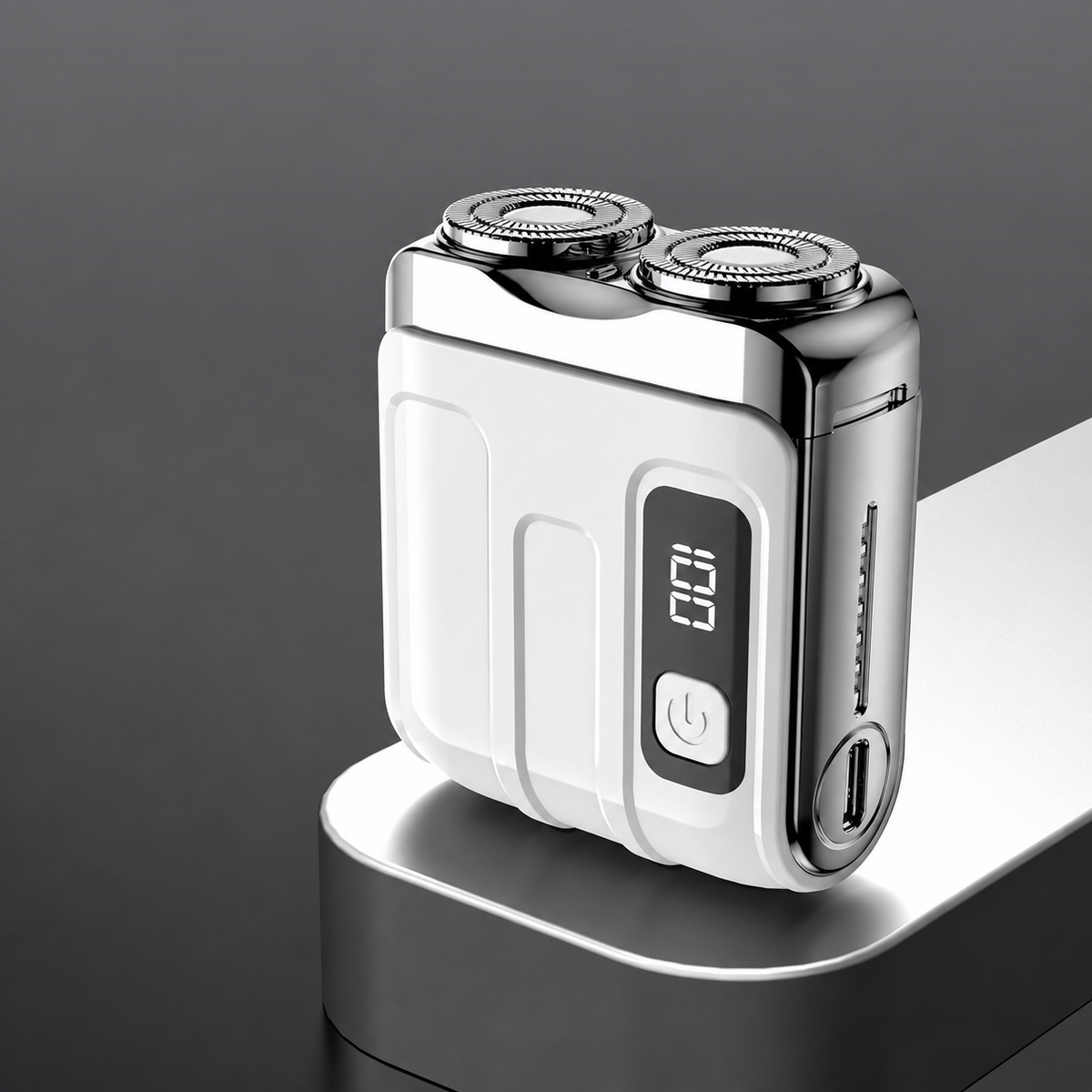 Portable Mini Electric Shaver | With Dual Blade Head | Beard Sensor & LED Display | PocketEdge
