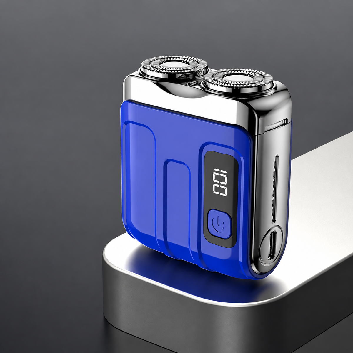 Portable Mini Electric Shaver | With Dual Blade Head | Beard Sensor & LED Display | PocketEdge
