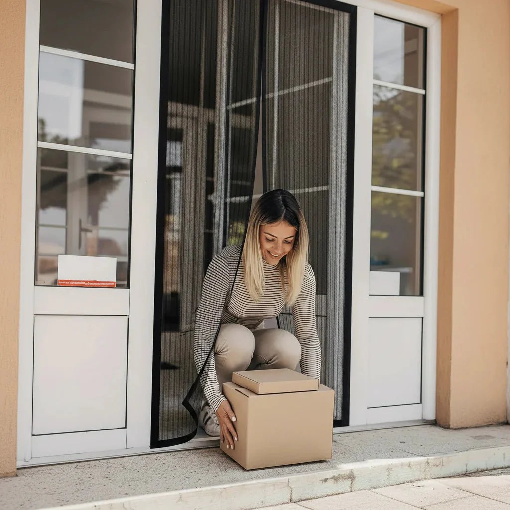 Türgitter | Magnetischer Tür-Insektennetz Vorhang | Automatischer Magnetverschluss | BugBarrier