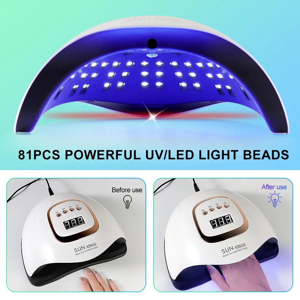 UV/LED-Nagellampe | Schnelles gleichmäßiges Aushärten | Timer Sensor | GelSpark
