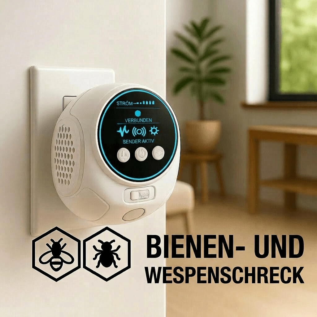 Ultraschall Wespen, Bienen & Mäuse Vertreiber | Schwarz oder Weiß | Steckdose | PestWave