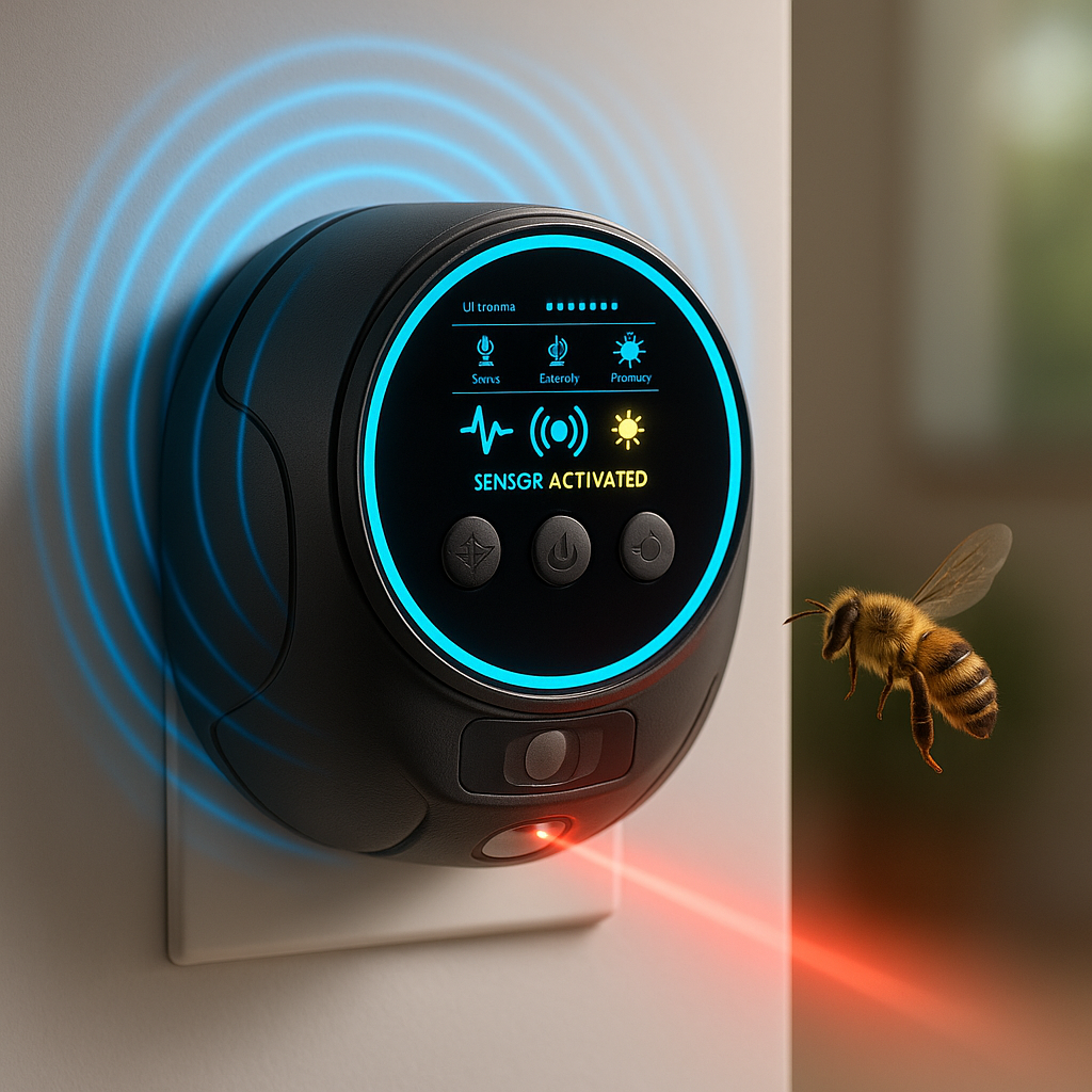 Ultraschall Wespen, Bienen & Mäuse Vertreiber | Schwarz oder Weiß | Steckdose | PestWave