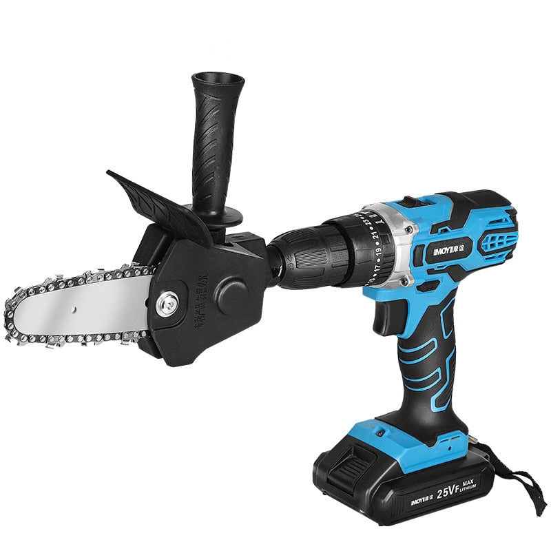 Universal-Kettensägen-Bohraufsatz | Für Bohrmaschine ab 2500 U/min | Wolframstahl-Kette | DrillSaw
