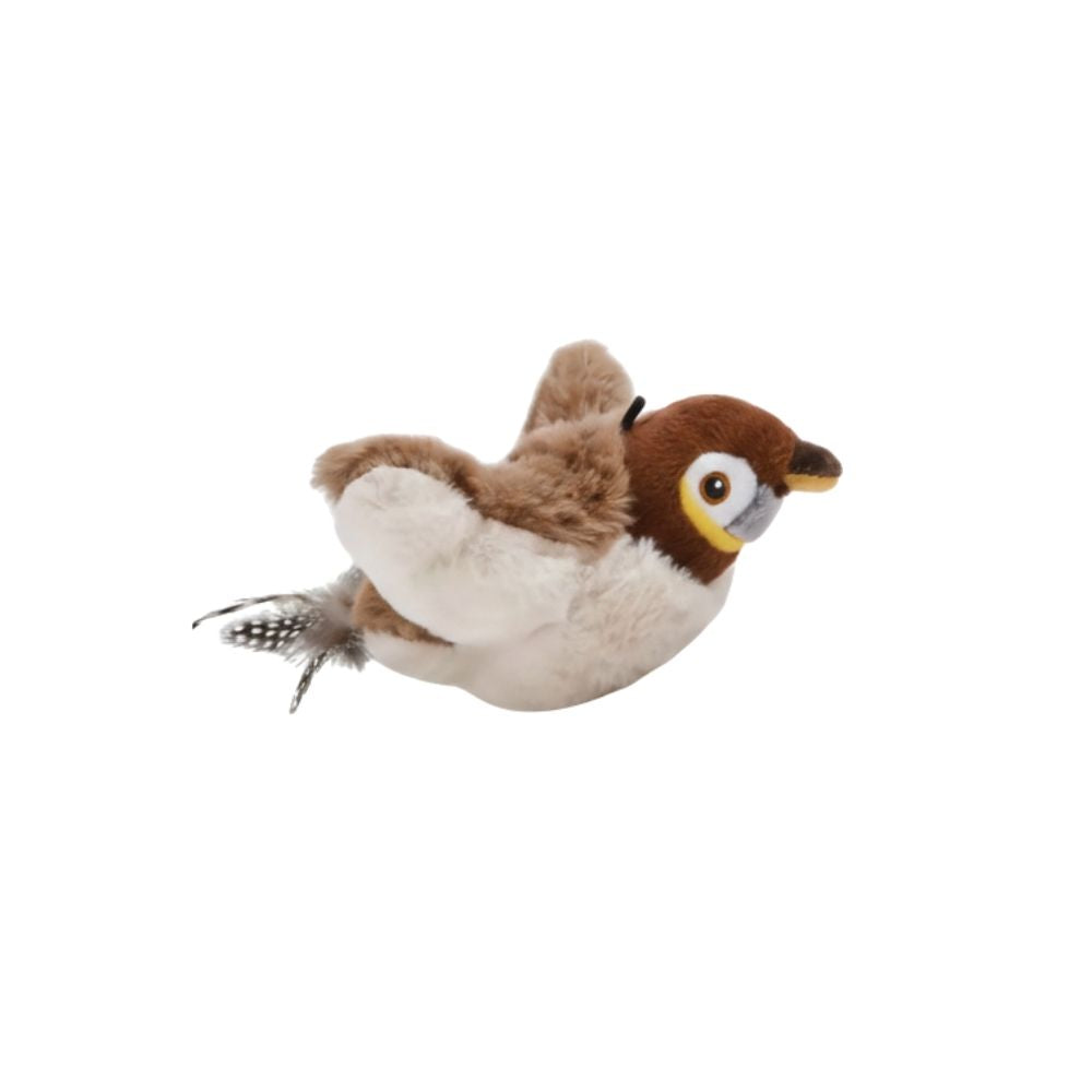 Interaktives Katzenspielzeug mit Vogelgeräuschen | USB-Aufladbar per Touch-Sensor | Fördert Jagdinstinkt und Bewegungsdrang 1