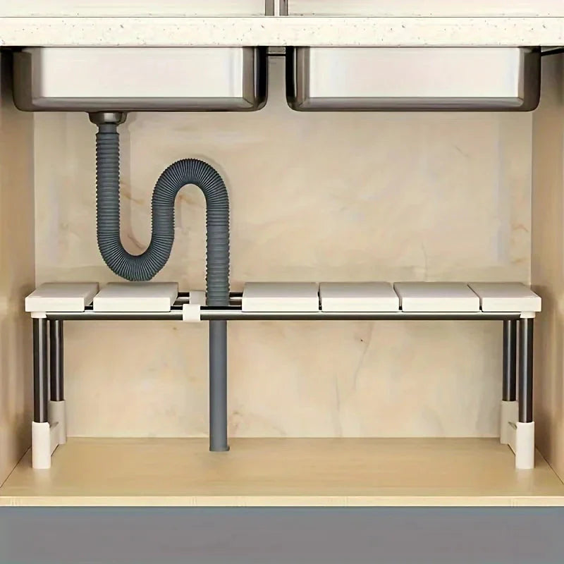 Verstellbares Unterschrank-Regal | Breite flexibel einstellbar | Schnell zu Installieren | SinkSmart