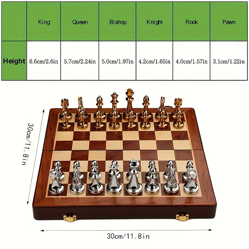 Vintage Schachspiel Set | Figuren in Gold- & Silberoptik | Als Geschenk & Deko | RoyalMate