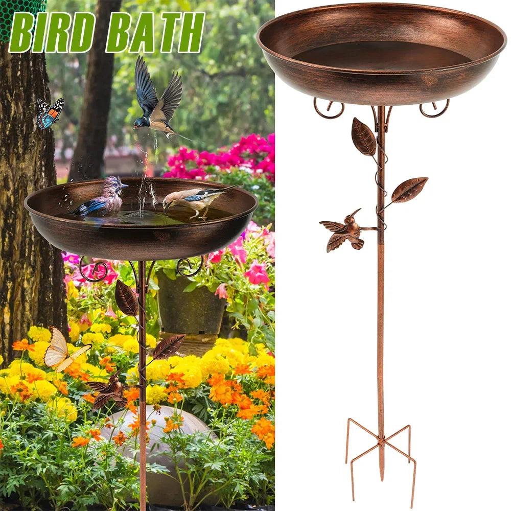 Vogelbad | Mit Ständer | Robuste Metallschale | BirdHaven