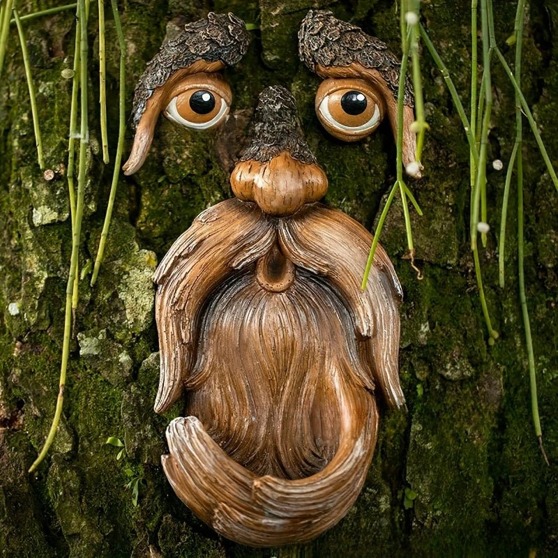 Vogelhaus Baumgesicht Kunstharz | Wetterfest | Futterstation | TreeSpirit