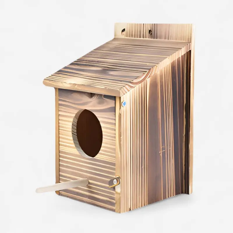 Vogelhaus | Einfacher Holzkasten | Für den Garten, den Balkon oder das Wohnzimmer | NaturHafen