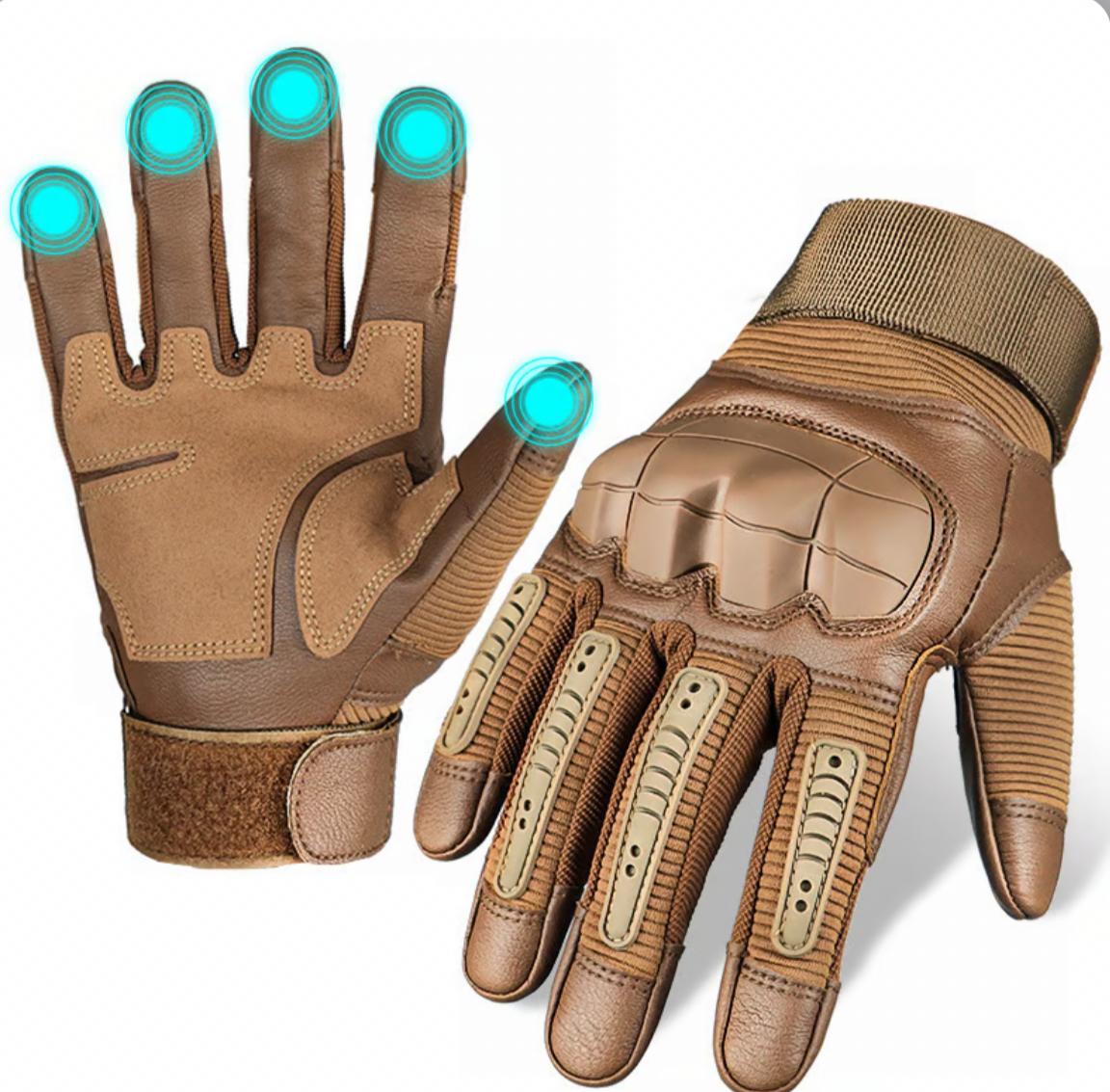Vollfingerhandschuhe taktisch | Kevlar & TPR-Knöchelschutz | Touchscreen-kompatibel | Griplux