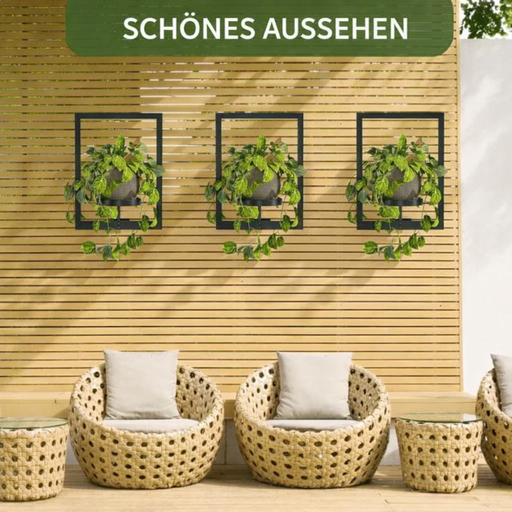 Wandpflanzenhalter | Modernes Metall-Design | Multifunktional & Platzsparend | WallBloom