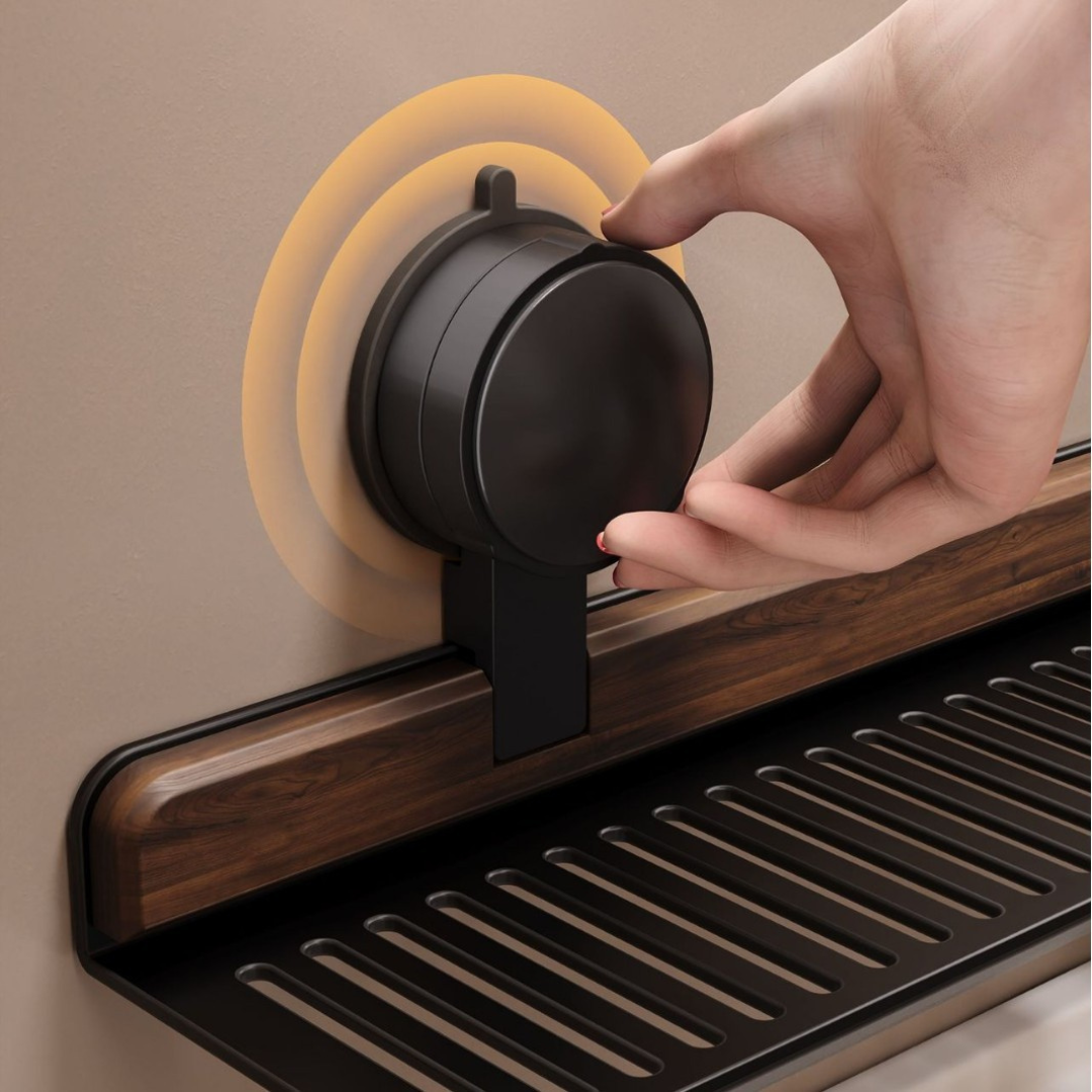 Waschbecken Organizer | Saugnapf Wandablage fürs Bad | Abtropfdesign für Ordnung | SinkSleek