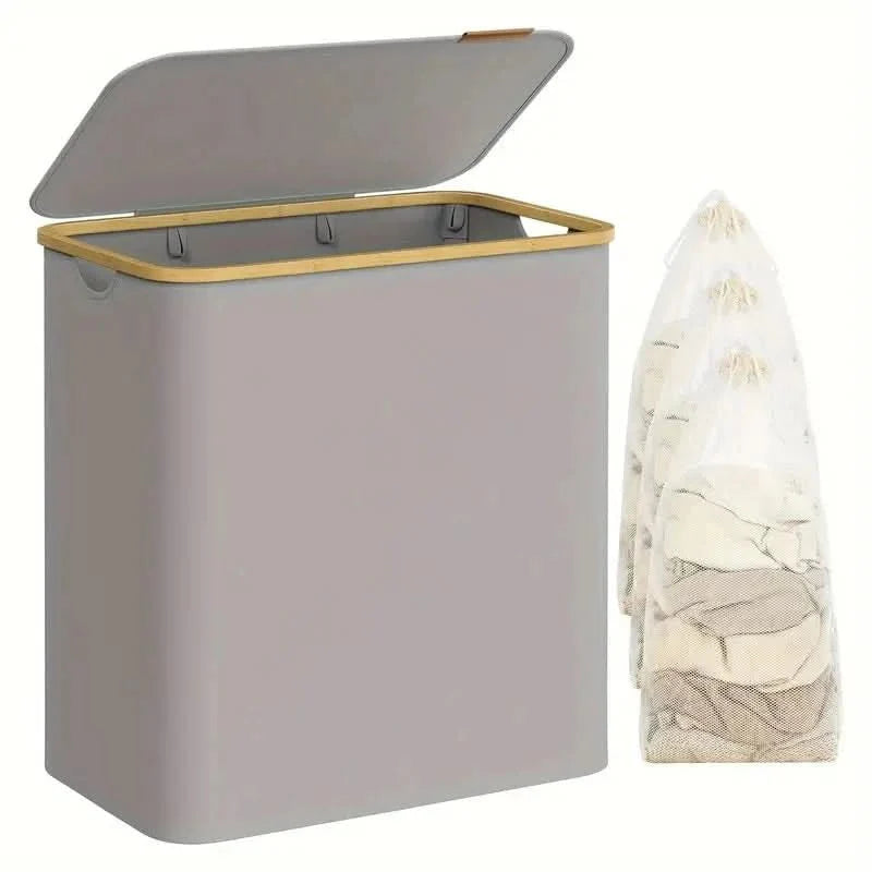 Wäschekorb 150L | Modernes Design mit Deckel | LaundryMate