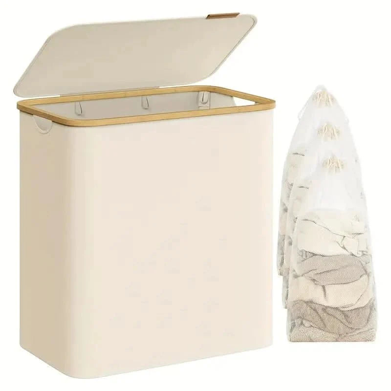 Wäschekorb 150L | Modernes Design mit Deckel | LaundryMate